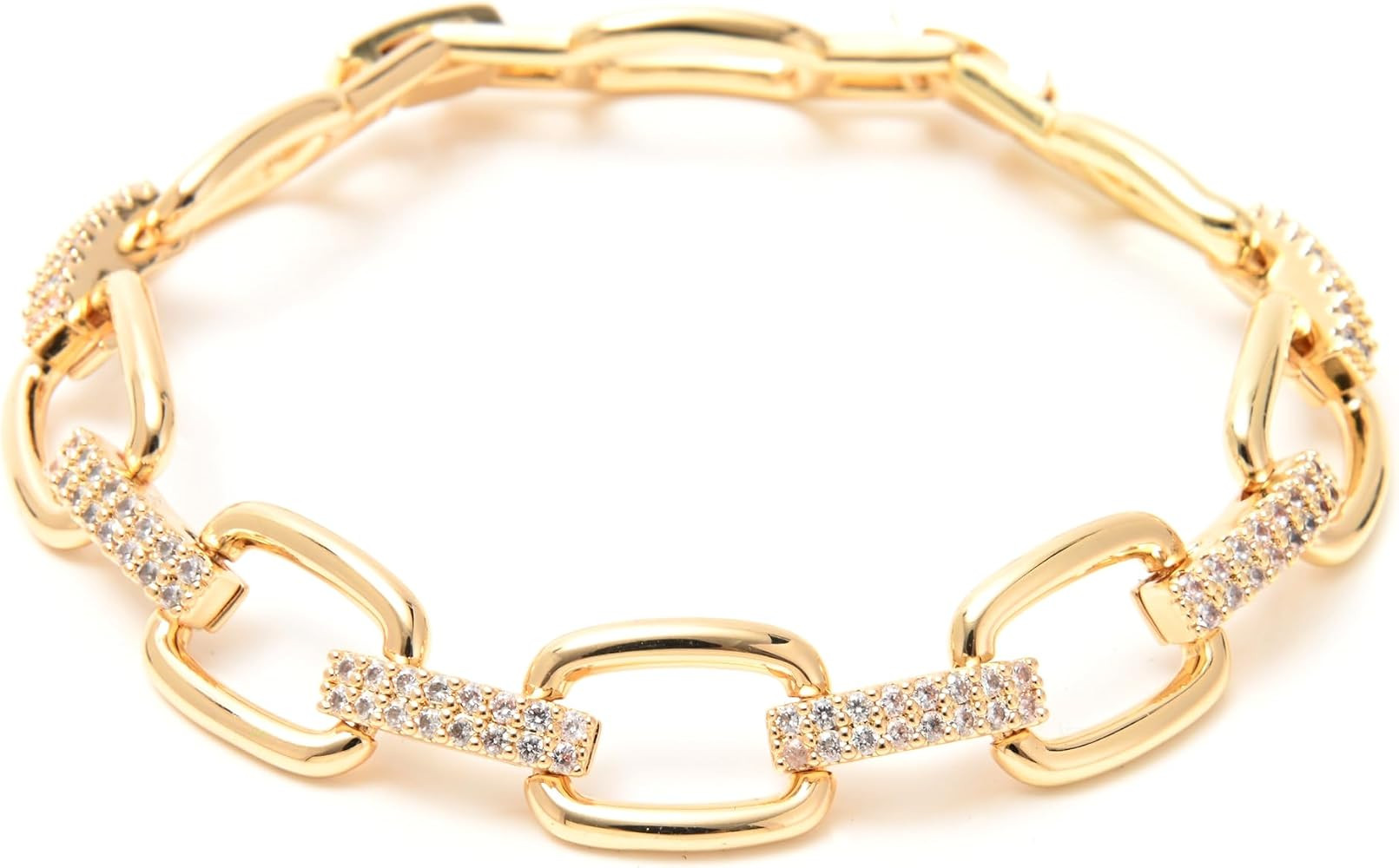 14K Gold & Silver Plated Lightweight Link Bracelet for Women | Amazon (US)