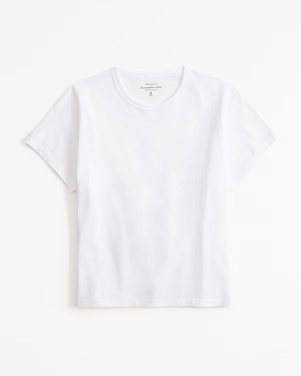 Essential Polished Body-Skimming Tee | Abercrombie & Fitch (US)