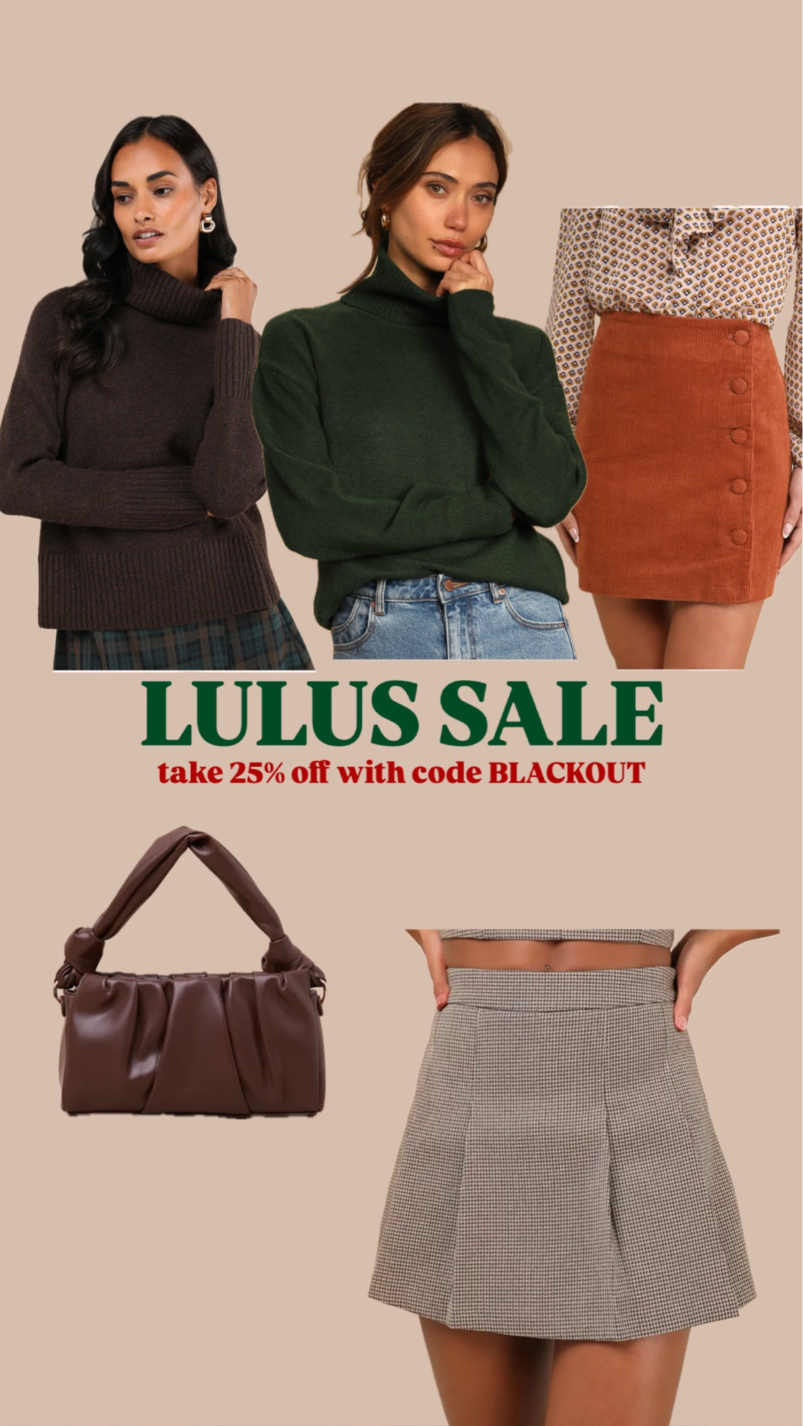 Lulus is having a sale! 25% off with code BLACKOUT 🎁

#LTKSaleAlert #LTKCyberWeek #LTKHoliday