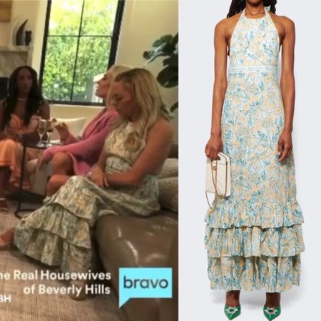 Sutton Stracke’s Light Green Floral Maxi Dress 📸= @therealhousewivesofbh