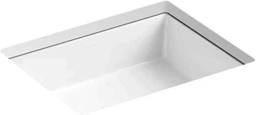 KOHLER K-2882-0 Verticyl 19-3/4" Rectangular Undermount Bathroom Sink, Vitreous Lavatory Vanity S... | Amazon (US)