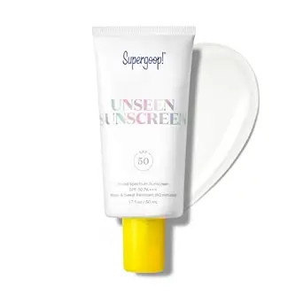 Supergoop! Unseen Sunscreen - Clear & Invisible Face Sunscreen + Broad Spectrum + Makeup-Gripping... | Amazon (US)