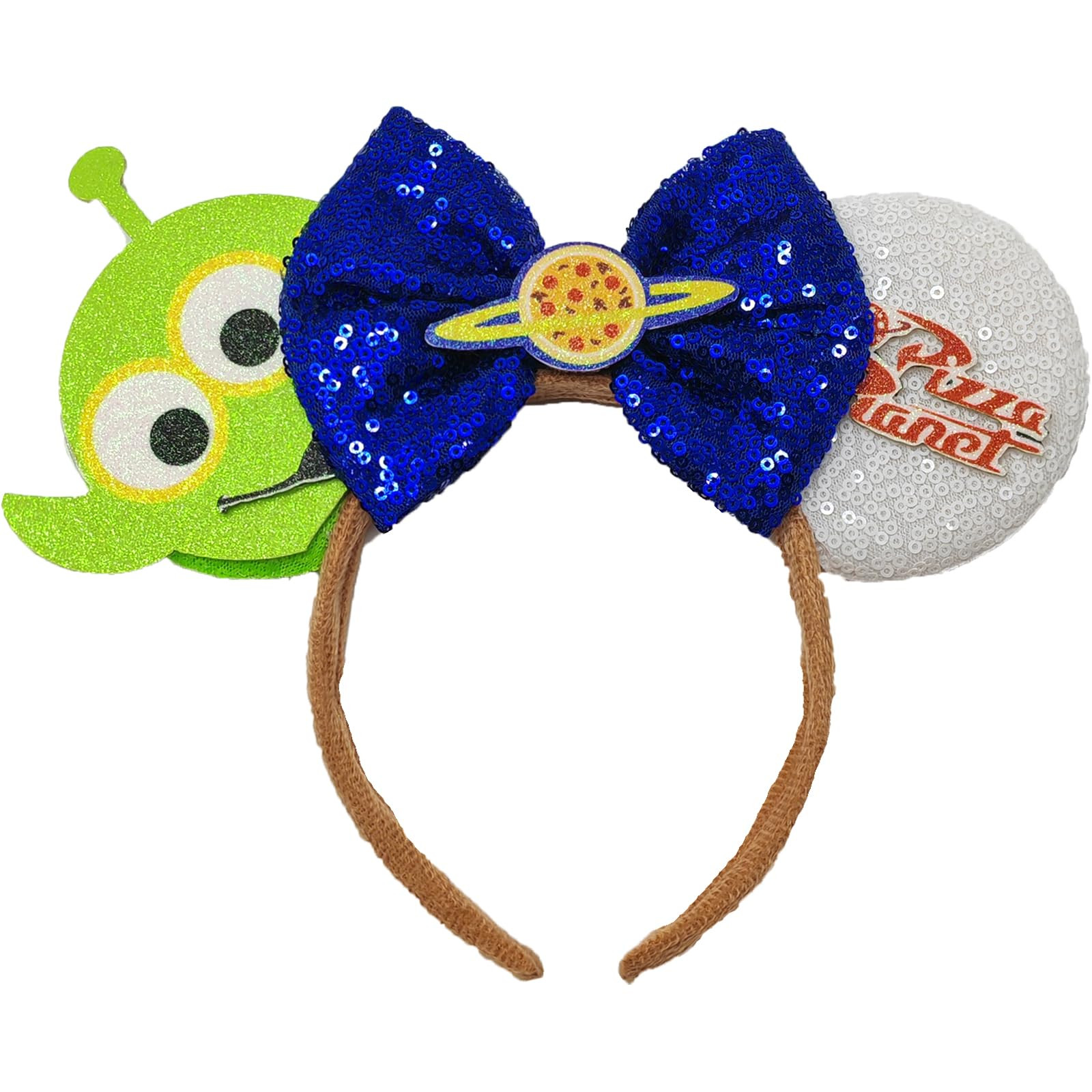 ZHENNAN Mouse Ears Headbands for Women, Glitter Cute Alien Bow Ear Hairbands for Men, Alien Costu... | Amazon (US)