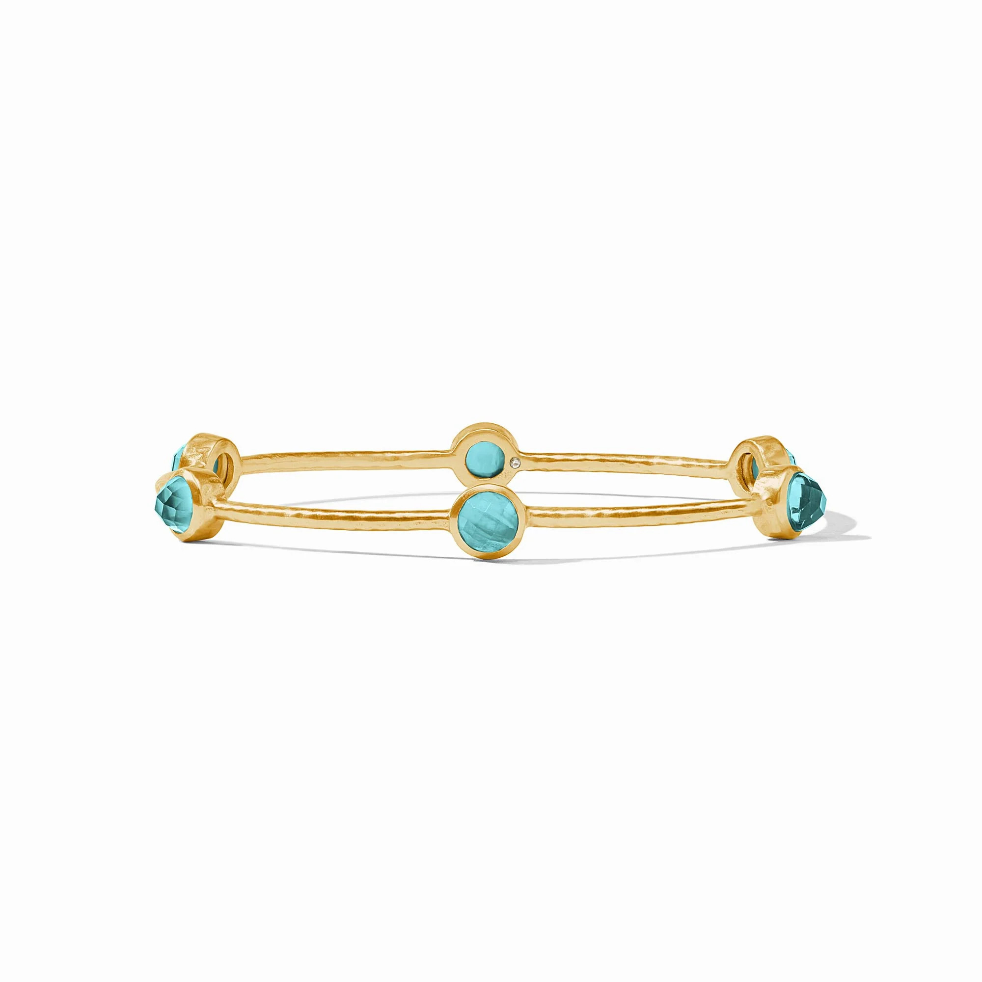 Milano Luxe Stone Gold Bangle Bracelet | Julie Vos | Julie Vos