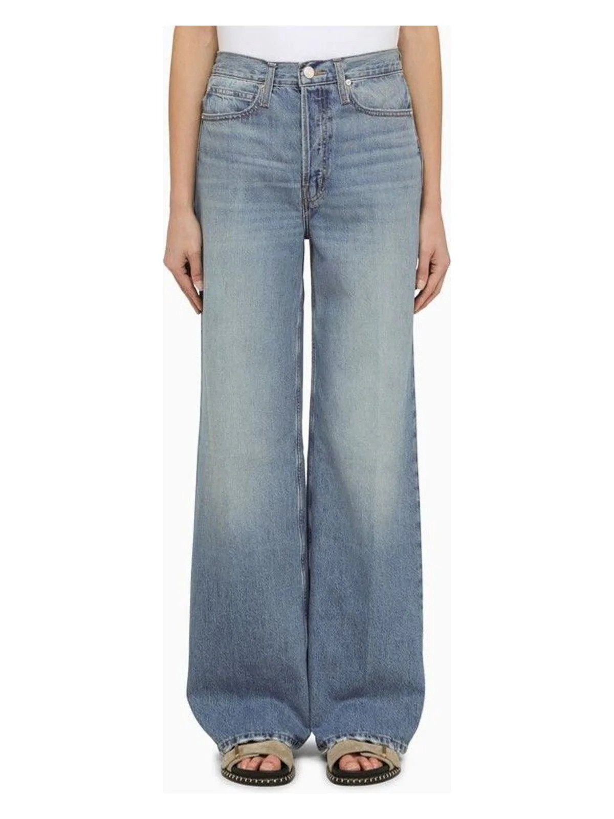 Frame Women's Wide-Leg Jeans 1978 Denim in Light Blue | Size 29 | WW23DPAF04DE | LOZURI