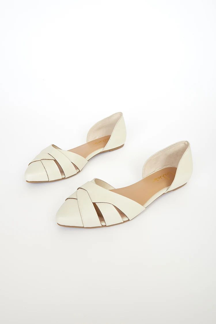Madelyn Ivory D'Orsay Flats | Lulus (US)