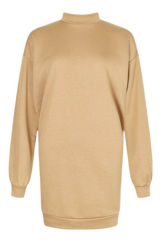 High Neck Oversized Sweatshirt Dress | Boohoo.com (US & CA)