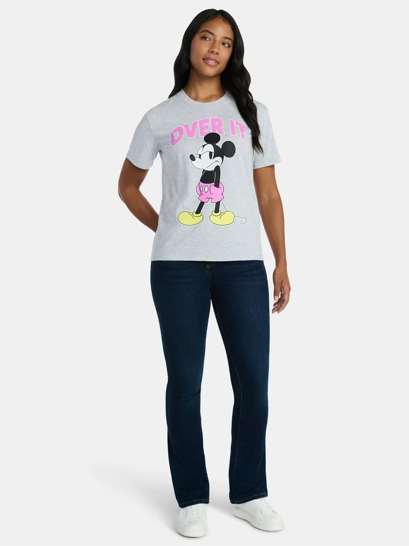 Mickey Mouse Women's Graphic Tee with Short Sleeves, Sizes XXS-XXL | Walmart (US)
