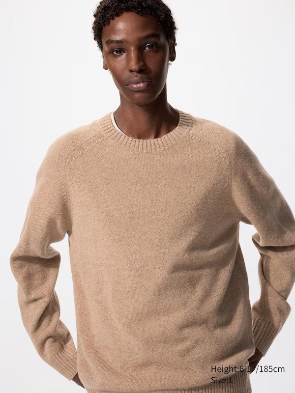 Lambswool Crew Neck Jumper | UNIQLO (UK)