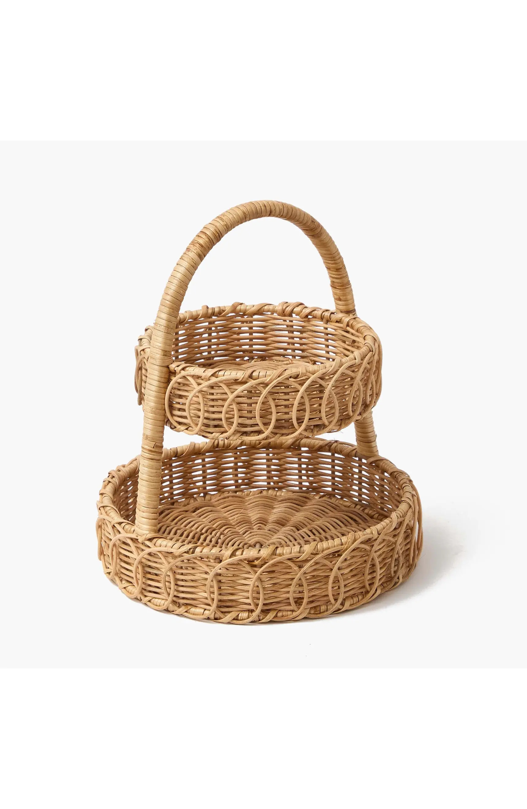 Small Rattan Two-Tiered Stand | Nordstrom