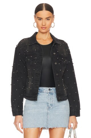 superdown Pearl Denim Jacket in Washed Black from Revolve.com | Revolve Clothing (Global)