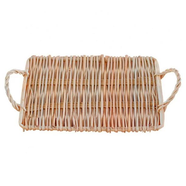 Summark Natural Wicker Fruit Basket Bread Basket Tray Storage Basket Woven Fruit Basket Bread Ser... | Walmart (US)