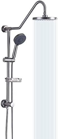 KES Retrofit Rain Shower System BRASS Diverter with 5 Function Handheld Shower and Adjustable Sli... | Amazon (US)