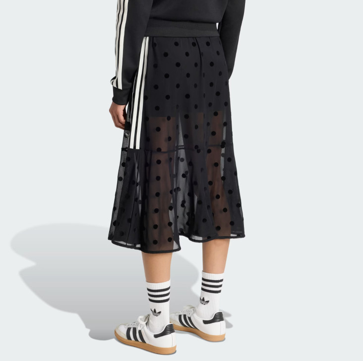 Adidas Women Originals Sheer Polka Dot Skirt Black KV1177 | eBay US