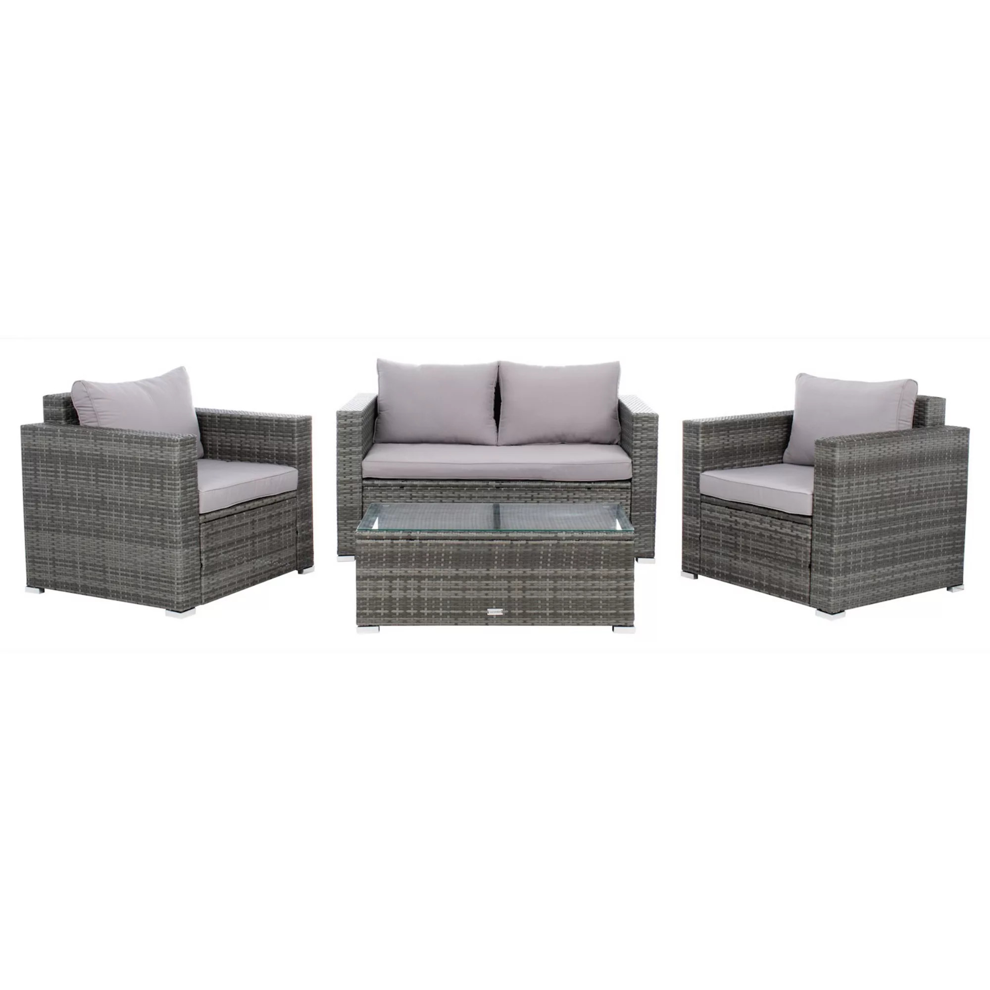 Safavieh Machie Patio Loveseat, Coffee Table & Chairs 4-piece Outdoor Living Set | Kohl's