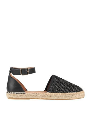 Kanna Woman Espadrilles Black Size 11 Textile fibers, Leather | YOOX (US)