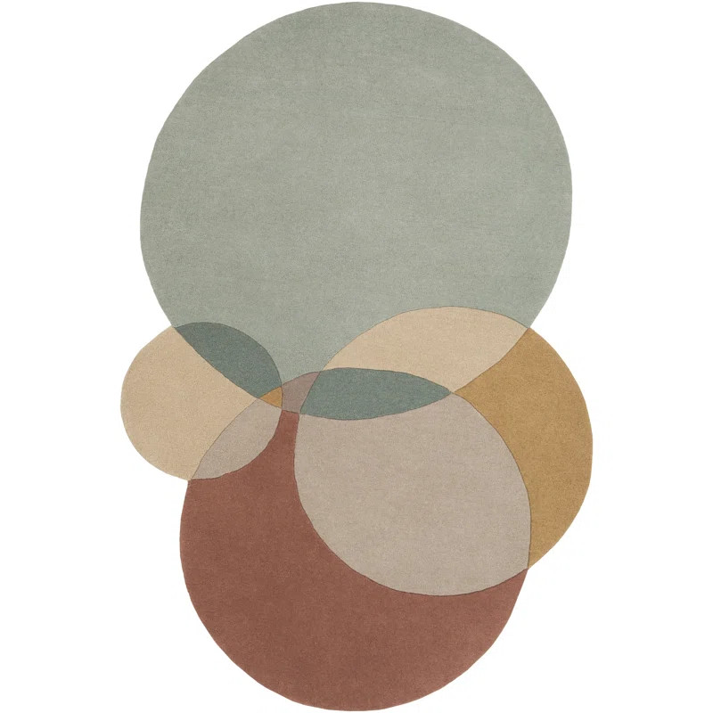 Sheila Handmade Wool Green/Beige/Tan Rug | Wayfair North America