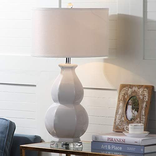 Safavieh Lighting Collection Juniper White Ceramic 30-inch Bedroom Living Room Home Office Desk N... | Amazon (US)