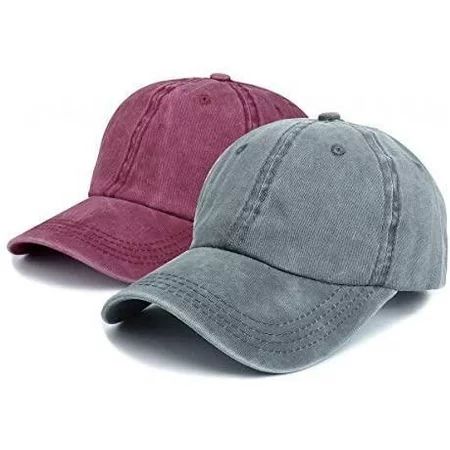 Baseball Cap Ponytail Cap Washed Vintage Hat Adjustable Retro Unisex Cap | Walmart (US)