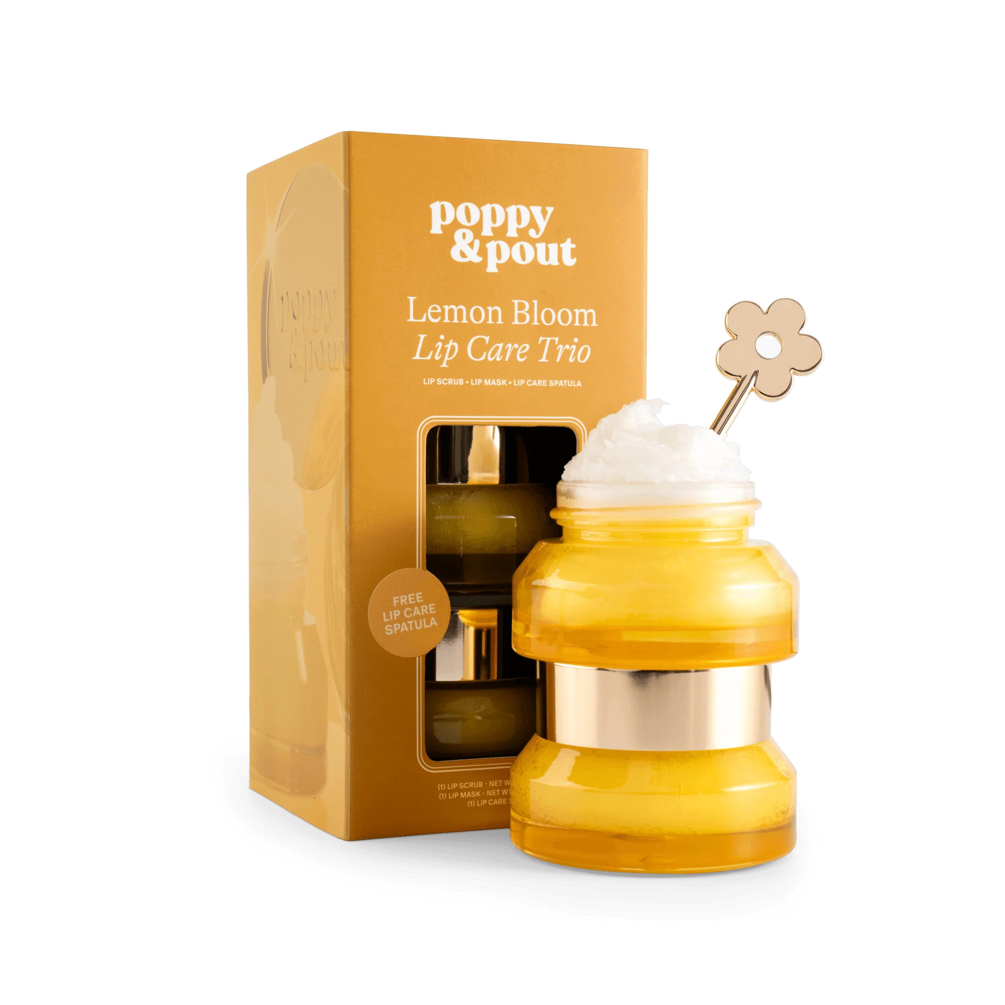 Gift Set, Lip Care Trio, Lemon Bloom | Poppy & Pout