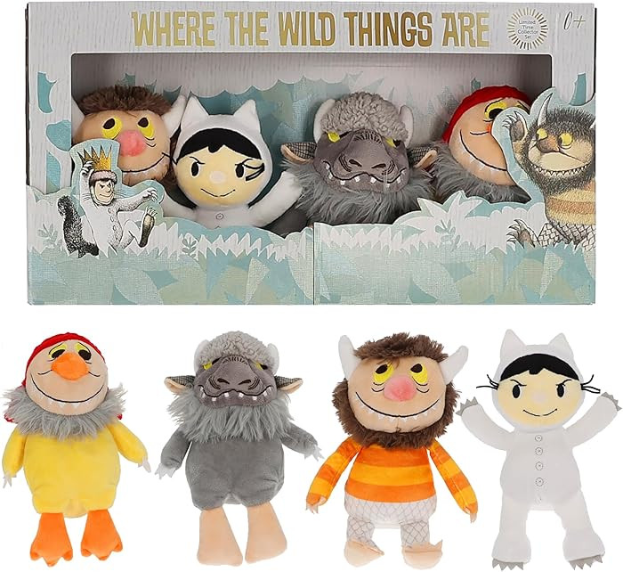 Kids Preferred Where The Wild Things are 4 Piece Plush Set - Max, Moishe, Tzippy, and Bernard Stu... | Amazon (US)