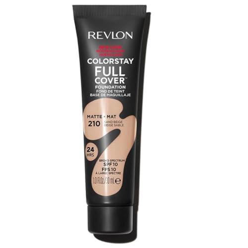 Revlon Liquid Foundation, ColorStay Face Makeup for Normal and Dry Skin, Longwear Full Coverage with Matte Finish, Oil Free, Sand Beige, 1.0 Fl Oz | Amazon (US)