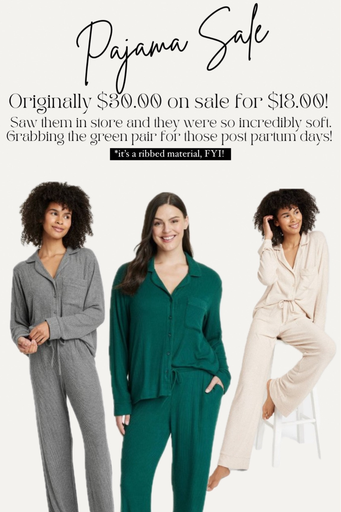 Ribbed pajama sets for SALE! $18.00! 

#LTKxTarget #LTKSaleAlert #LTKSeasonal