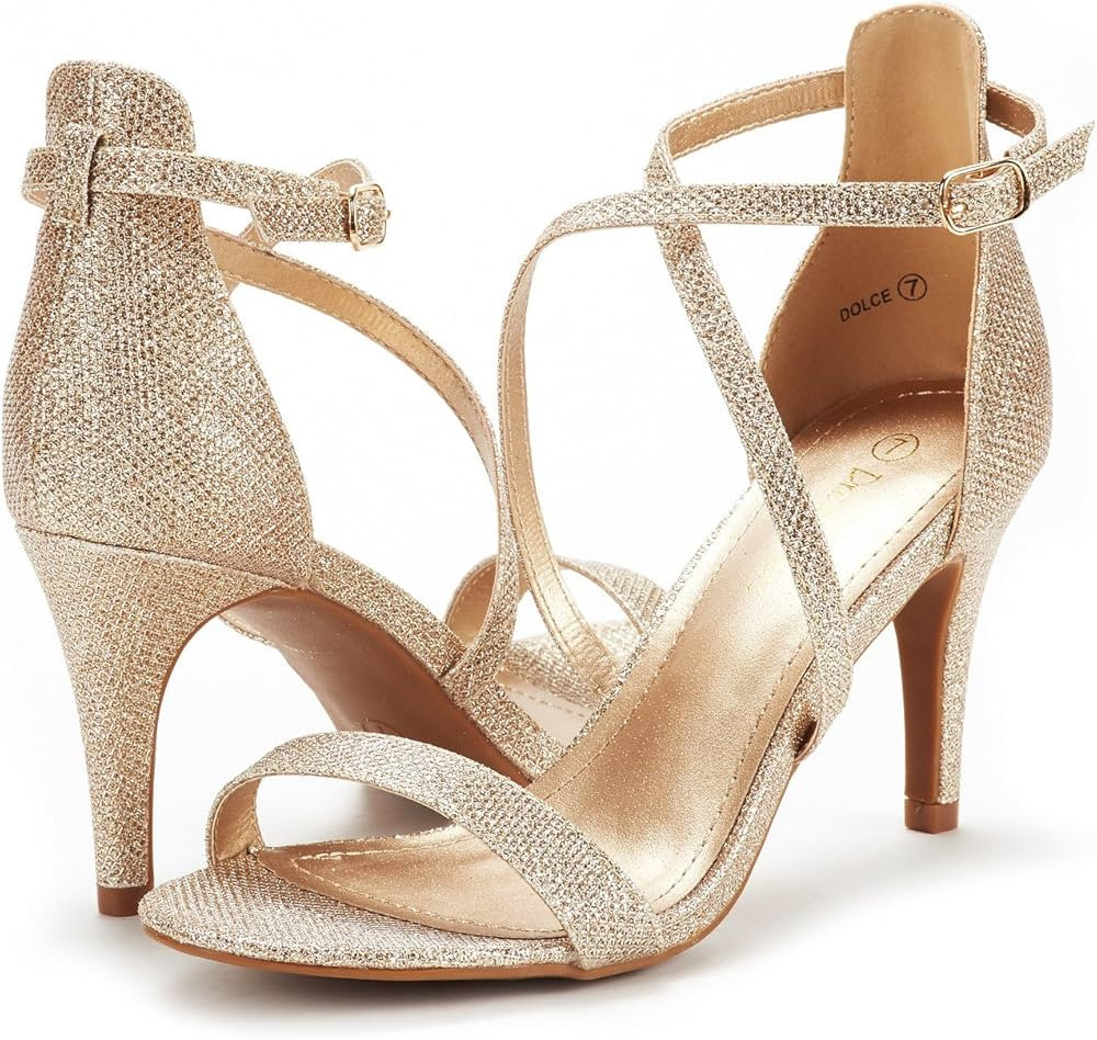 DREAM PAIRS Women's Dolce Fashion Stilettos Open Toe Pump Heel Sandals | Amazon (US)