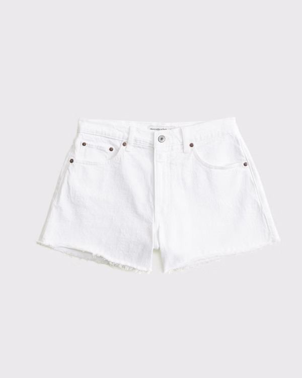Curve Love High Rise 90s Cutoff Short | Abercrombie & Fitch (US)