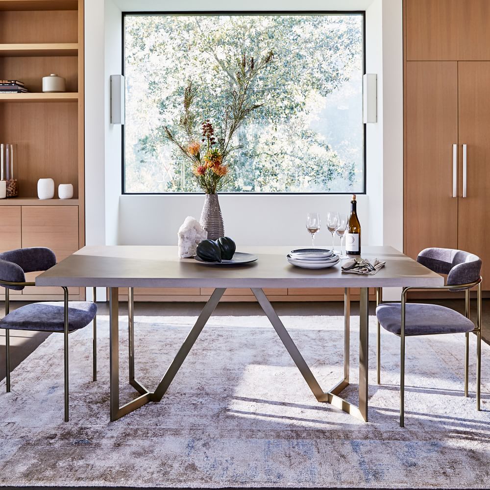 Tower Dining Table - Concrete | West Elm (US)