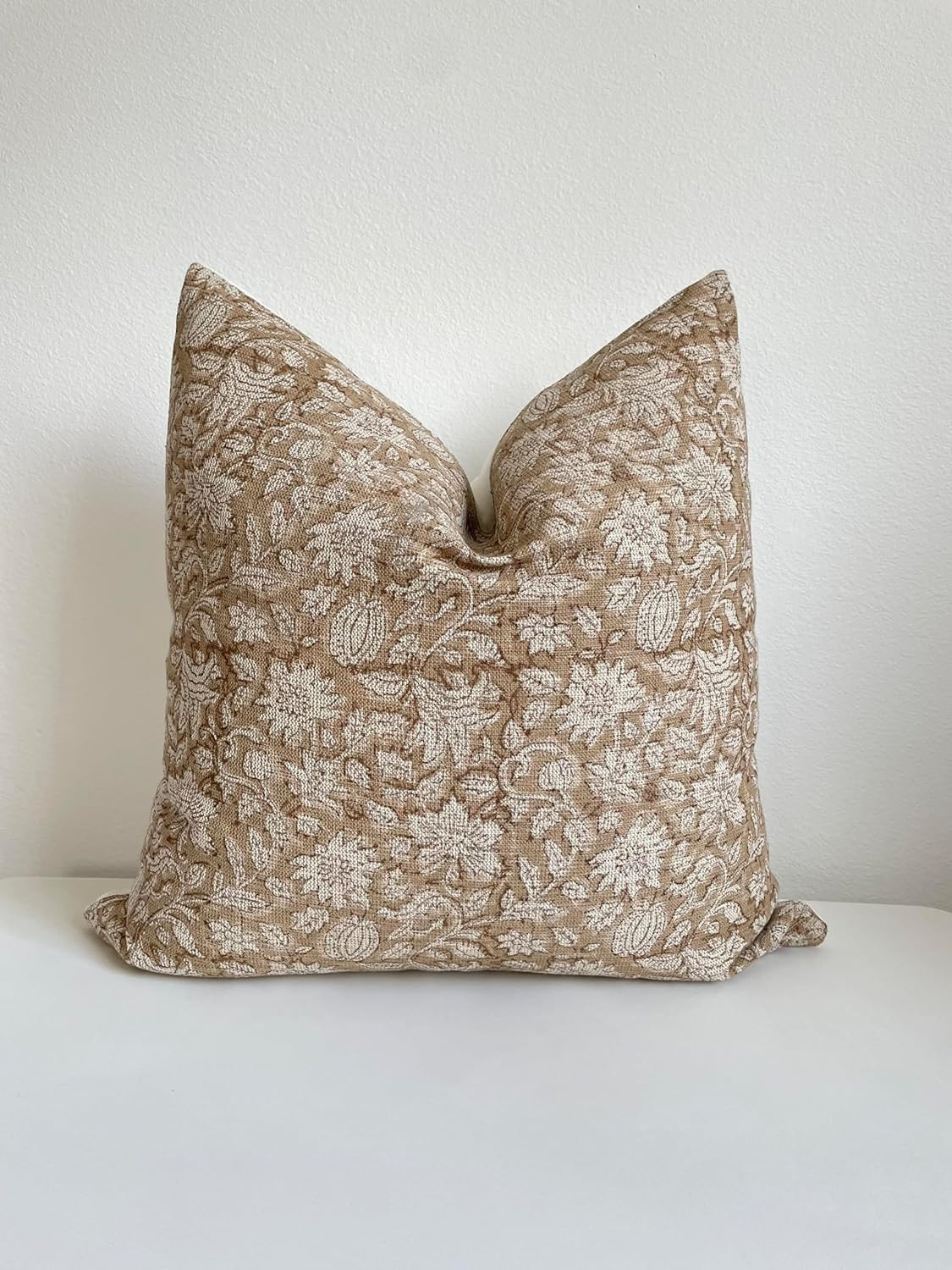 Canyon Theory Hand Block Print Thick Linen 20x20 Inch Throw Pillow Cover: Indoor Outdoor Handmade... | Amazon (US)