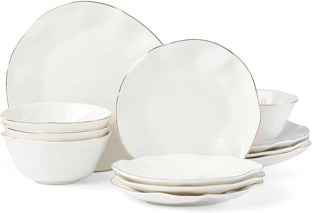 Lenox 890713 Blue Bay White 12-Piece Dinnerware Set | Amazon (CA)