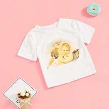 Girls Angel Print T-shirt | SHEIN