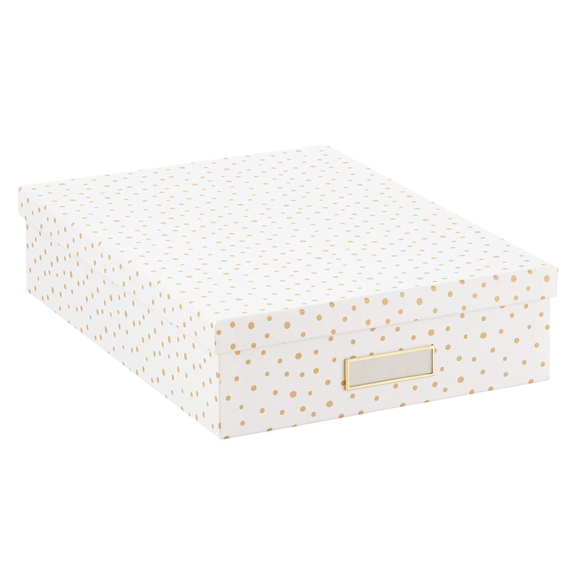 Bigso Gold Dots Stockholm Office Storage Boxes | The Container Store