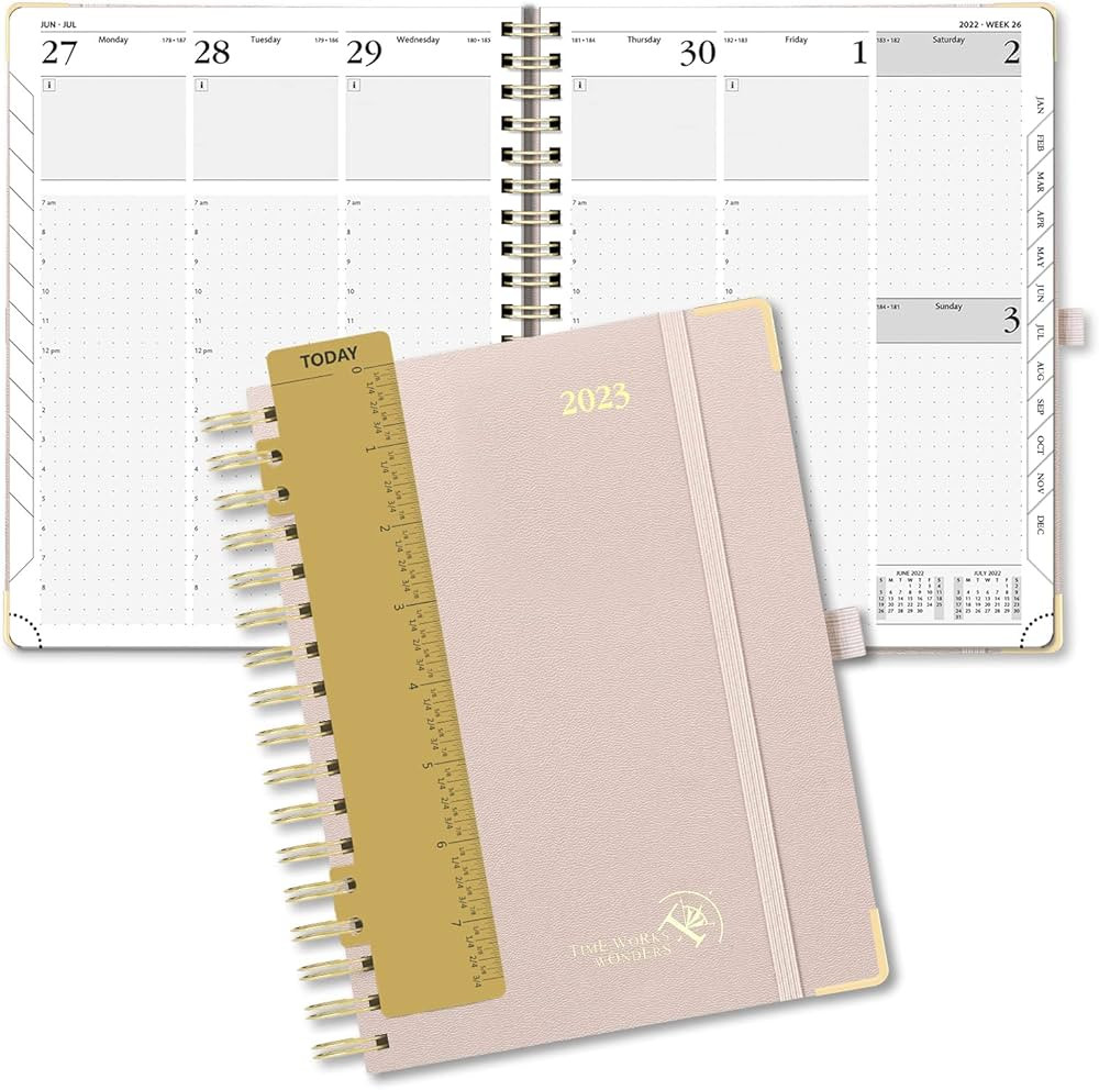 POPRUN 2023 Planner Daily Weekly and Monthly 6.5" x 8.5" -Agenda 2023 with Hourly Schedule & Vert... | Amazon (US)