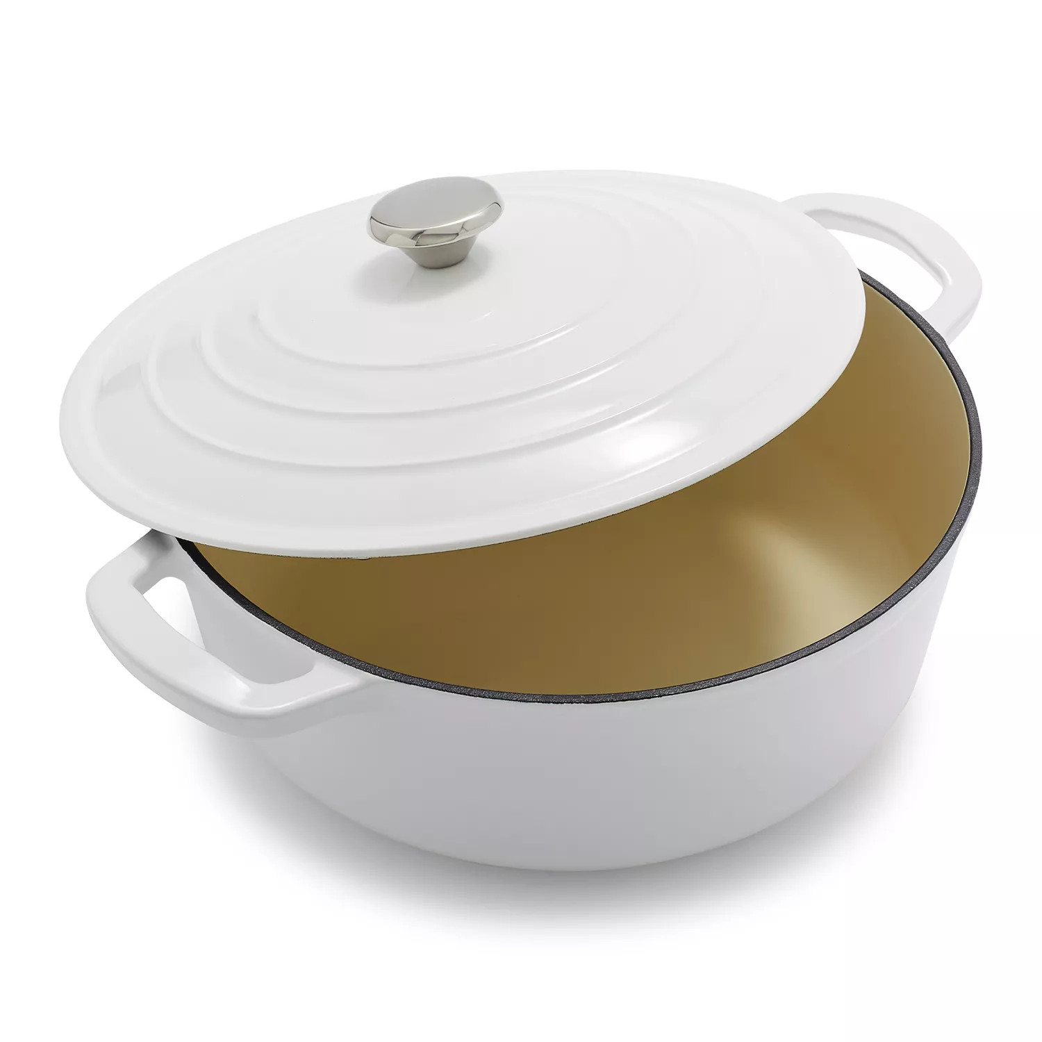 Sur La Table Enameled Cast Iron Round Wide Covered Dutch Oven, 7 qt. | Sur La Table | Sur La Table