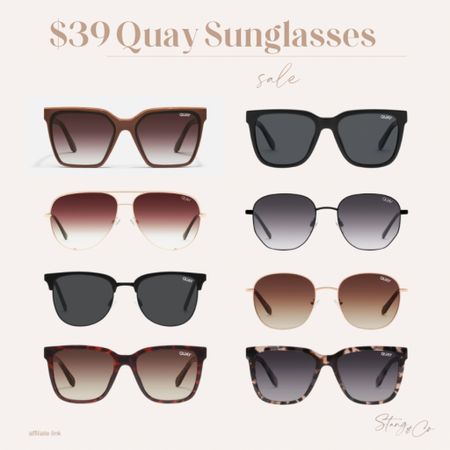 Select Quay sunglasses are on sale for only $39!!

Aviator, cat eye, wire rimmed, black, tortoise shell, summer outfit

#LTKstyletip #LTKfindsunder50 #LTKsalealert