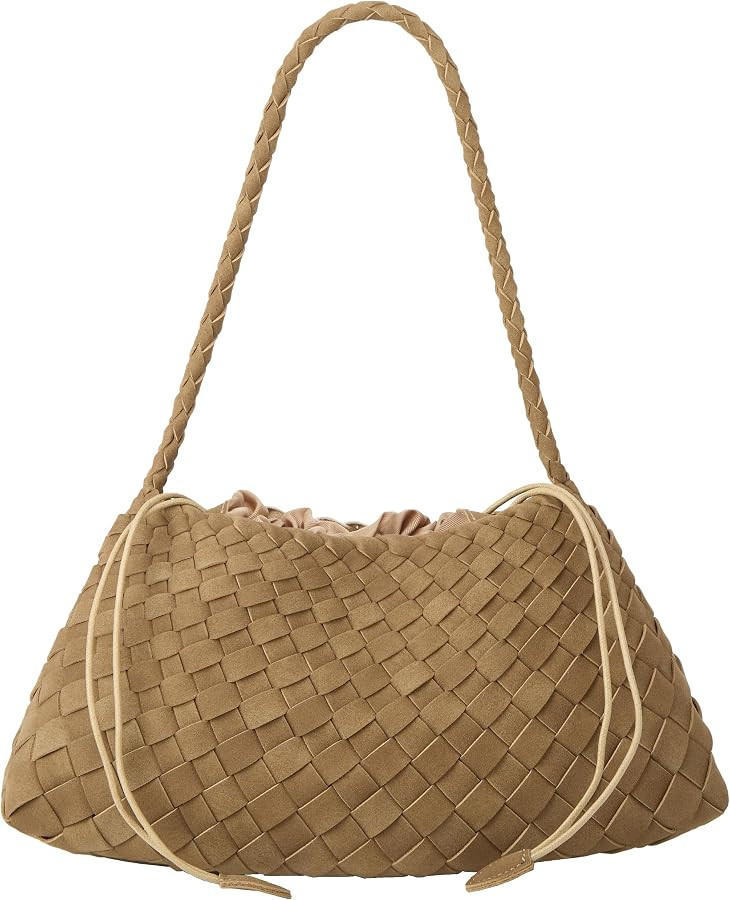 Woven Hobo Bags Women Trendy Suede Bucket Purse Shoulder Bag Tote Handbag | Amazon (US)