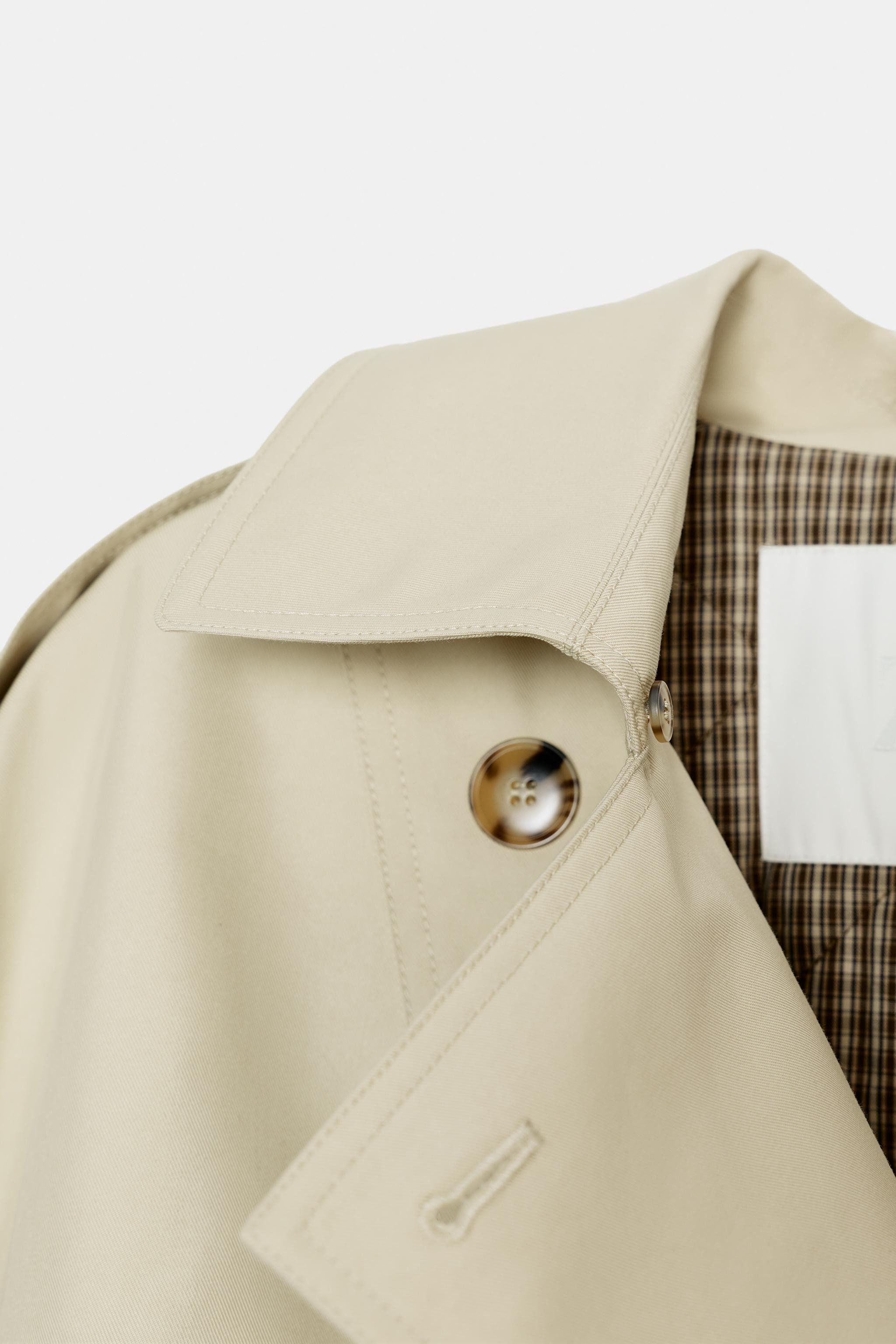 QUILTED TRENCH COAT WITH FAUX FUR COLLAR ZW COLLECTION | Zara US