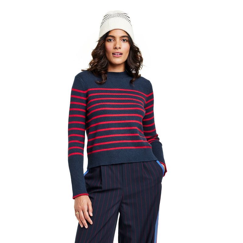 Women's Striped Crewneck Sweater - La Ligne x Target Navy/Red | Target