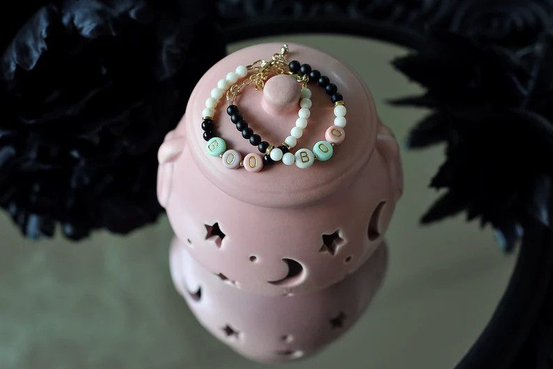 Halloween Beaded Bracelet BOO, Jewelry for Children and Babies - Etsy | Etsy (US)