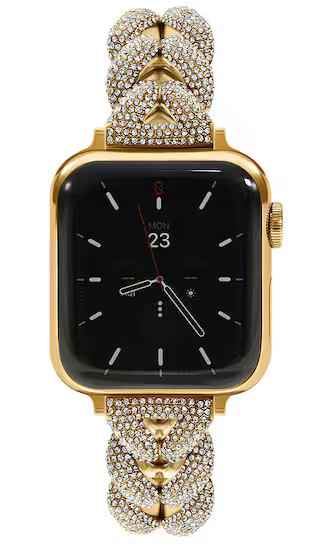 Pavé Herringbone Watch Band in Gold | Revolve Clothing (Global)