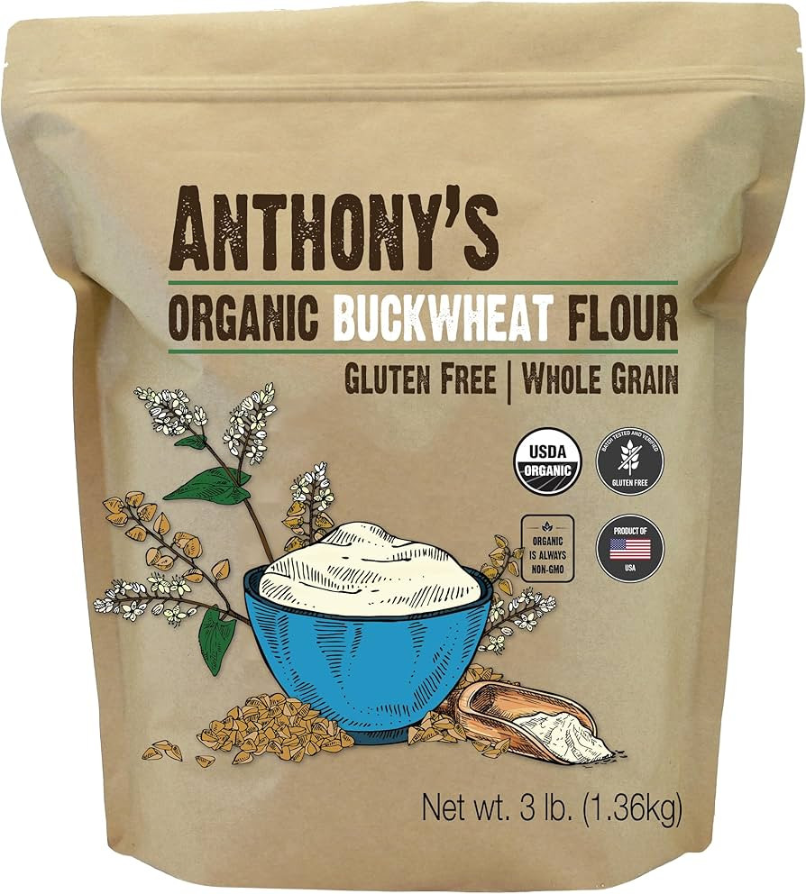 Anthony's Organic Buckwheat Flour, 3 lb, Grown in the USA, Gluten Free, Vegan | Amazon (US)