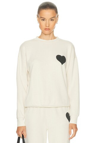 SPRWMN Heart Sweatshirt in Cream | FWRD 