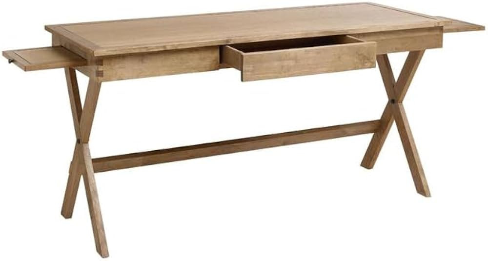 Campaign Desk Light Walnut, at Home in Farmhouse, Boho and Contemporary Spaces, Compact Size Make... | Amazon (US)