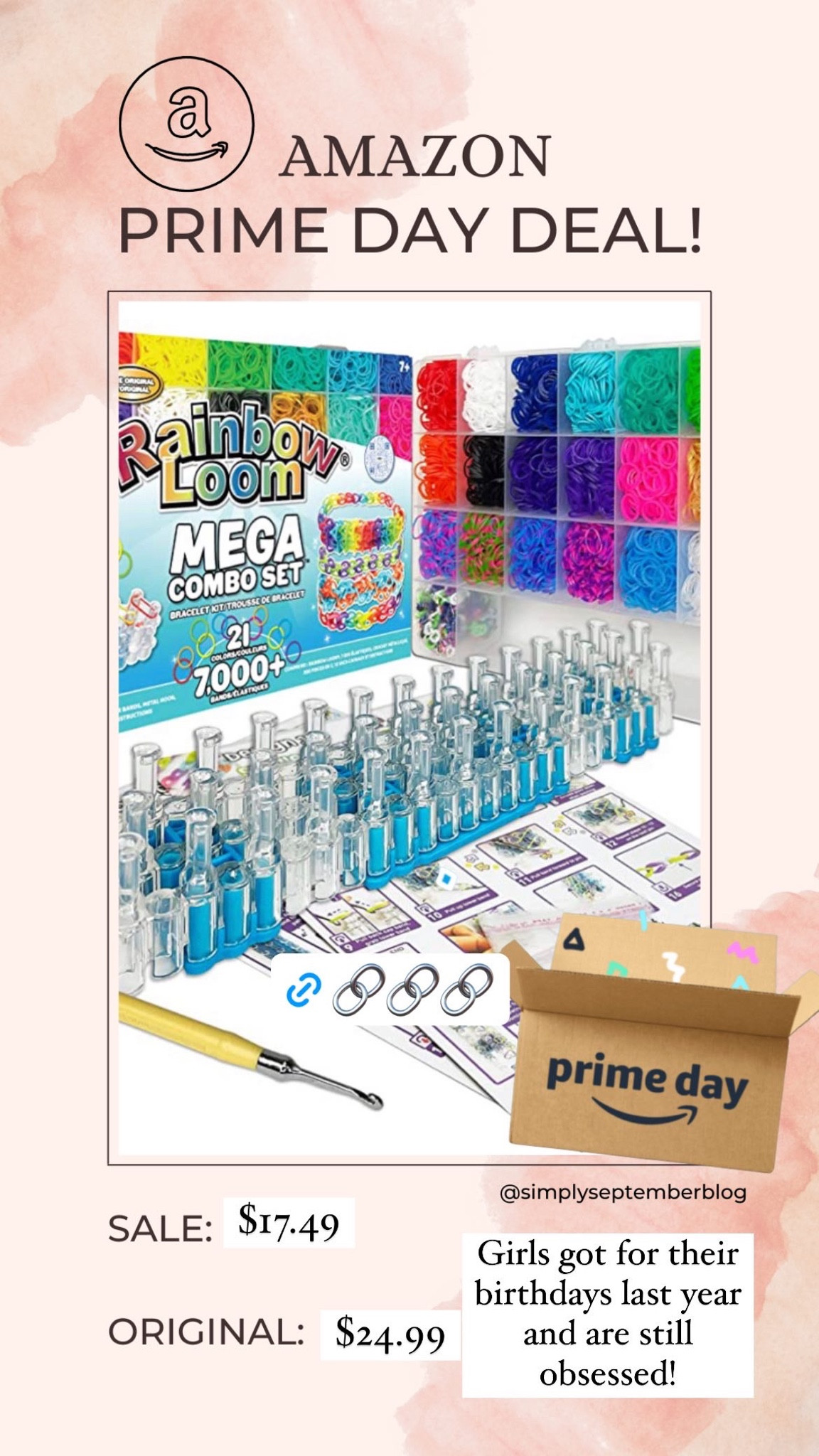 This rainbow loom kit made for the perfect birthday gift for my daughter and is on sale today for Amazon prime.



#LTKxPrimeDay #LTKsalealert #LTKkids