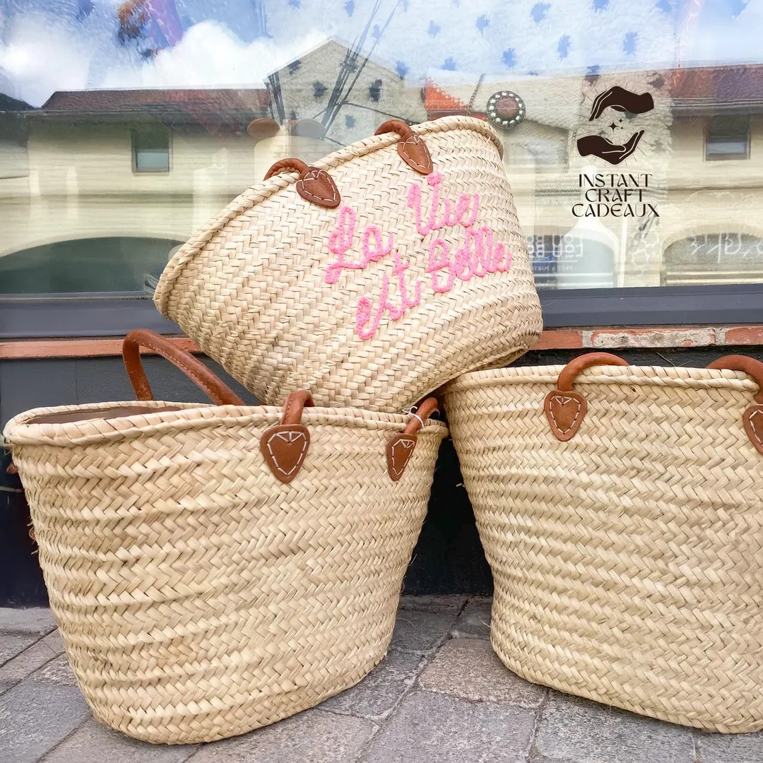 Straw Leather Bag, Custom Travel Bag For Women, Custom Bachelorette party bags, bridal shower fav... | Etsy (US)