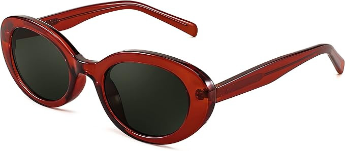 FEISEDY Sunglasses Womens, Retro Oval Cateye Sun Glasses Men, Small 90s Style B4128 | Amazon (US)
