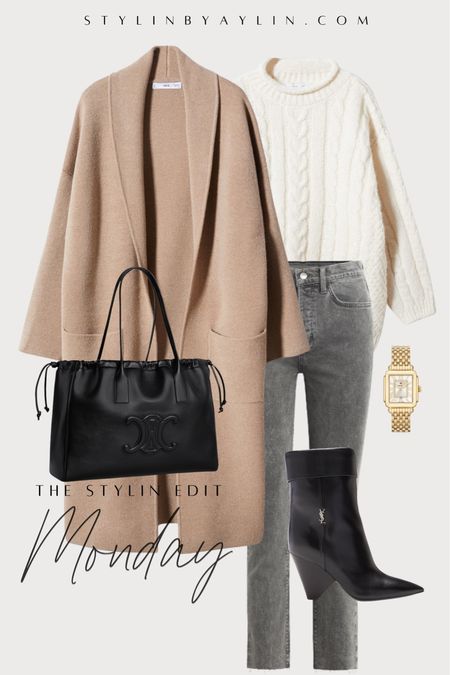 Outfits of the week- Monday edition, casual style, sweater, booties, coat, workwear, StylinByAylin 

#LTKSeasonal #LTKunder100 #LTKstyletip