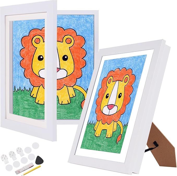 Veelot 2PK Kids Art Frames 8.5x11 Front Opening Changeable Kids Artwork Frames Great for Kids Dra... | Amazon (US)